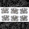 Antiqued Silver Plated Brass Love Birds Art Deco Connectors - Set of Six - S-4C01